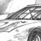 Nascar racecar in watercolor illustration